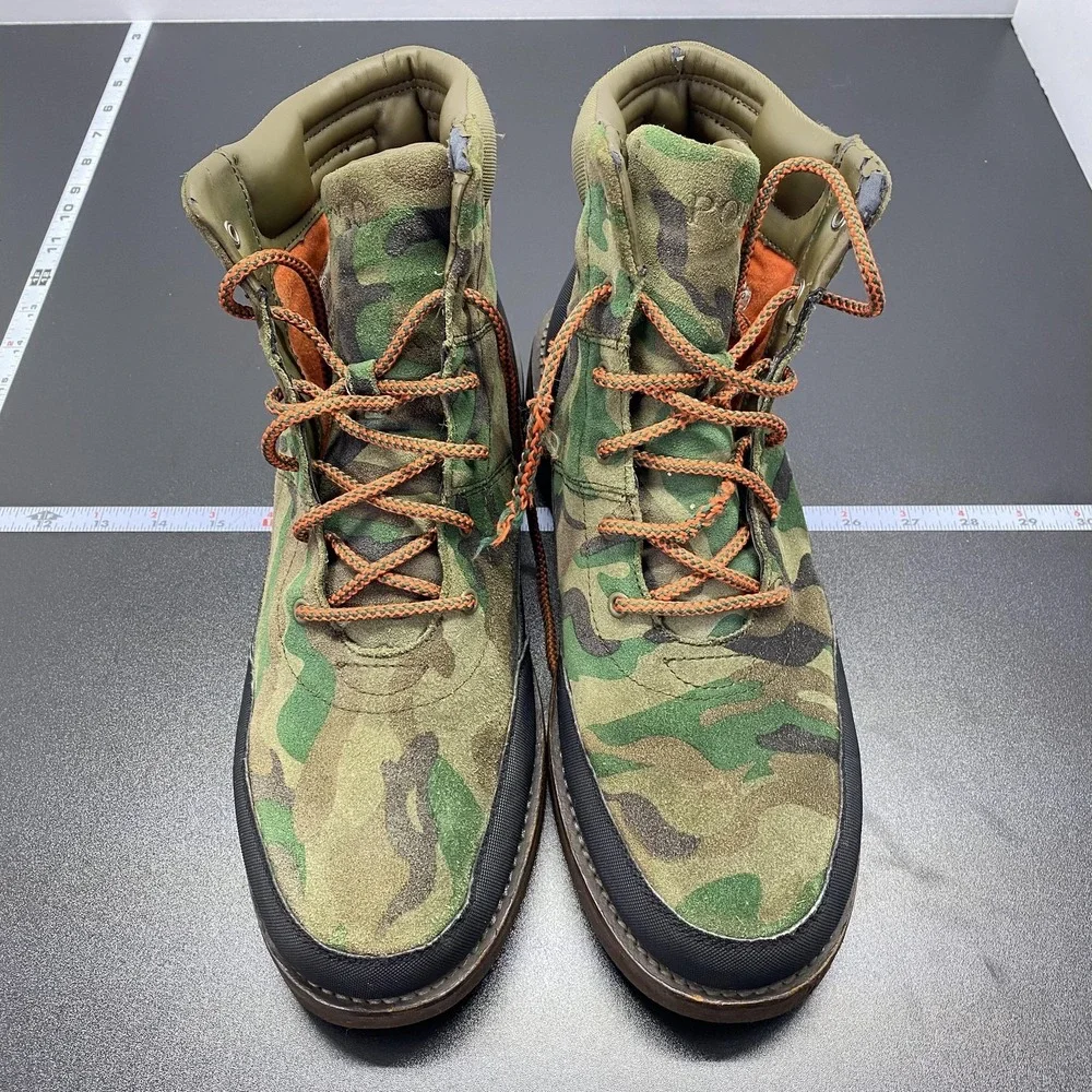 Polo Ralph Lauren Bearsted Boots Mens‎ Size 11.5 Camo Leather Combat Outdoor
